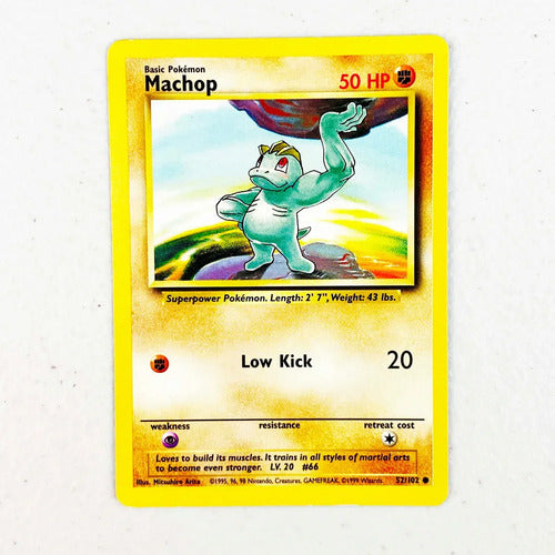 Lp Machop Base Set 1999 Vintage Cartas Pokemon Tcg Machop Inglés