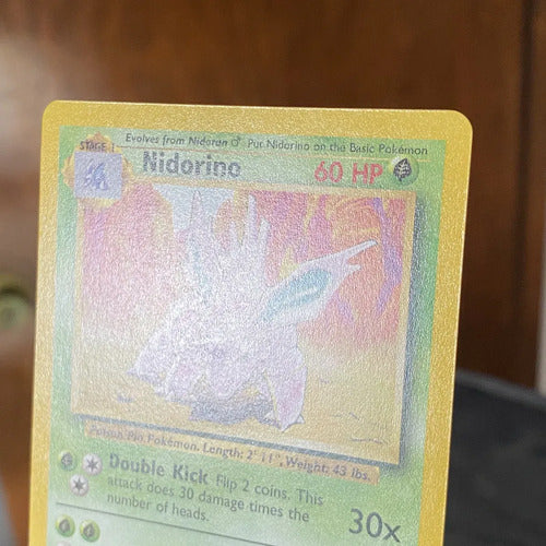 Lp Nidorino Base Set Cartas Pokemon Tcg Vintage Nidorino Inglés