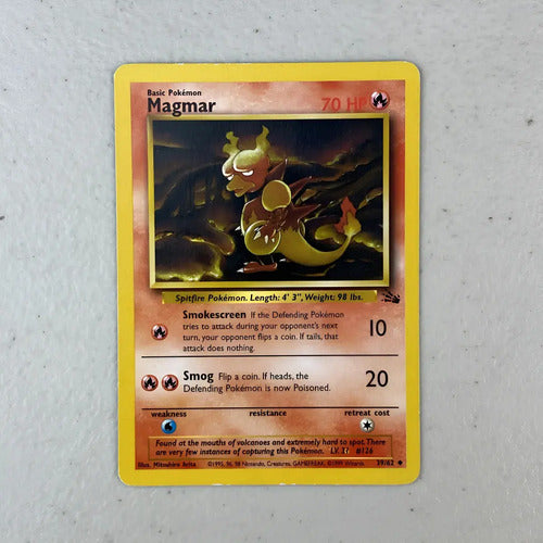 Damaged Magmar Fossil Cartas Pokemon Tcg Vintage Magmar Inglés