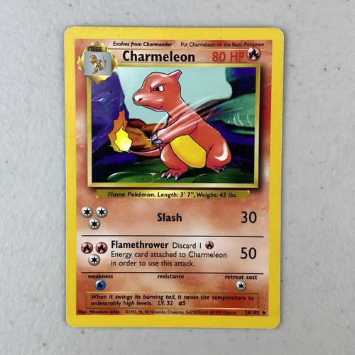 Lp Charmeleon Base Set Cartas Pokemon Tcg Vintage Charmeleon Inglés