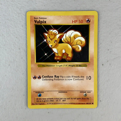 Hp Vulpix Shadowless Base Set Cartas Pokemon Tcg Vulpix Inglés