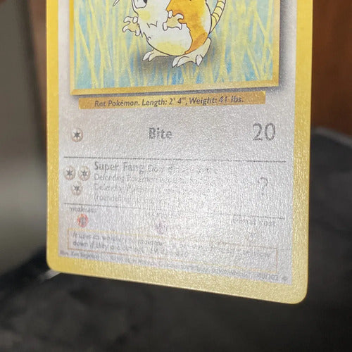 Nm Raticate Base Set Cartas Pokemon Tcg Vintage B Raticate Inglés