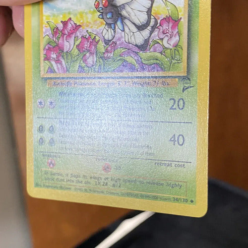 Near Mint Butterfree Base Set 2 Cartas Pokemon Tcg Vintage Butterfree Inglés
