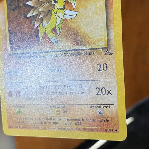 Lp Sandslash Fossil Cartas Pokemon Tcg Vintage Sandslash Inglés