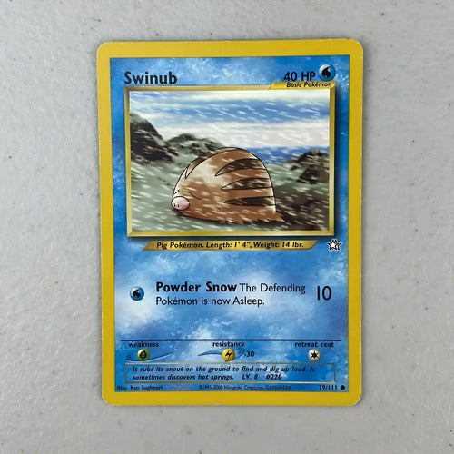 Lp Swinub Neo Genesis Cartas Tcg Pokemon Vintage Swinub Inglés