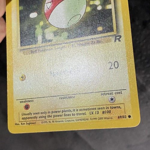 Lp Voltorb Team Rocket Cartas Tcg Pokemon Vintage A Voltorb Inglés