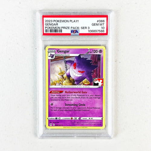 Escasa Psa 10 Gengar Prize Pack Series Cartas Pokemon Tcg Gengar Prize Pack Series Inglés