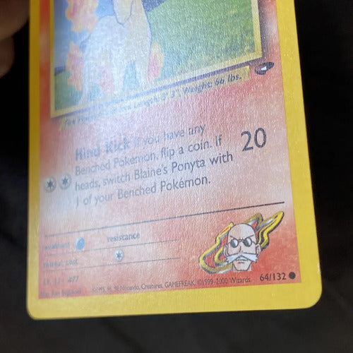 Hp Blaines Ponyta Gym Challenge Cartas Tcg Pokemon Vintage Blaines Ponyta Inglés