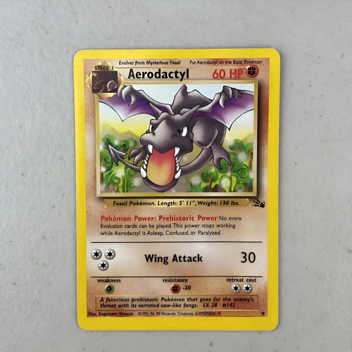 Damaged Aerodactyl Fossil Cartas Pokemon Tcg Vintage Aerodactyl Inglés