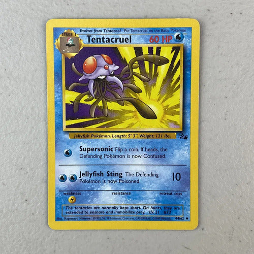 Lp Tentacruel Fossil Cartas Pokemon Tcg Vintage Tentacruel Inglés