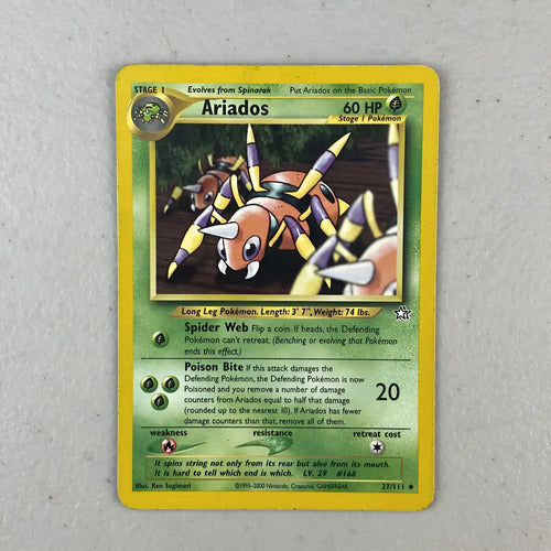 Hp Ariados Neo Genesis Cartas Tcg Pokemon Vintage Ariados Inglés