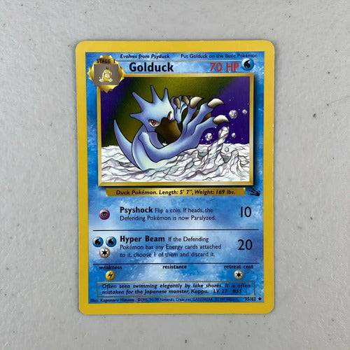 Lp Golduck Fossil Cartas Pokemon Tcg Vintage Golduck Inglés