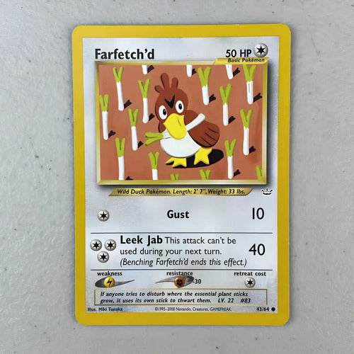 Nm Farfetch Neo Revelation Cartas Tcg Pokemon Vintage Farfetch Inglés