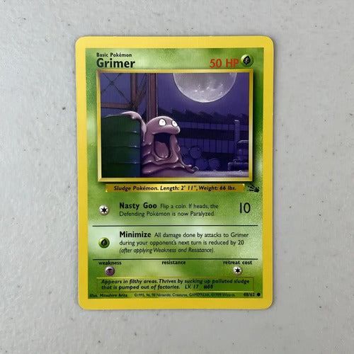 Nm Grimer Fossil Cartas Pokemon Tcg Vintage Grimer Inglés
