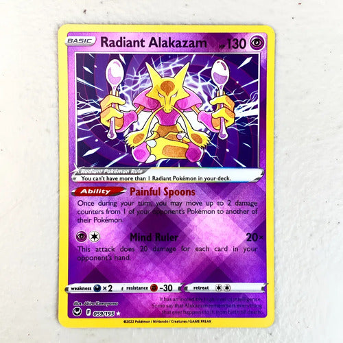 Near Mint Radiant Alakazam Cartas Pokemon Tcg Radiant Alakazam Inglés