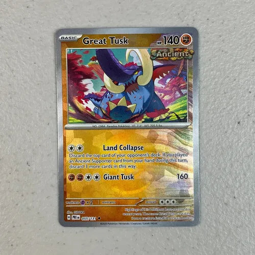 Poke Ball Great Tusk Prismatic Evolution Pokemon Tcg Great Tuskpoke Ball Pattern Inglés