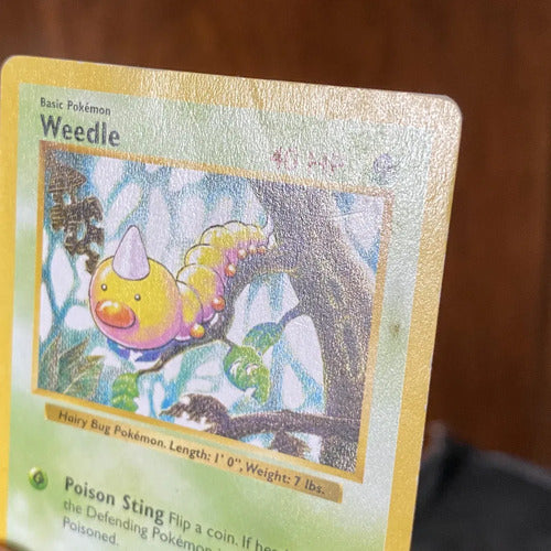 Damaged Weedle Shadowless Base Set Cartas Pokemon Vintage A Weedle Inglés
