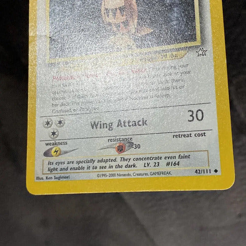 Damaged Noctowl Neo Genesis Cartas Tcg Pokemon Vintage Noctowl Inglés