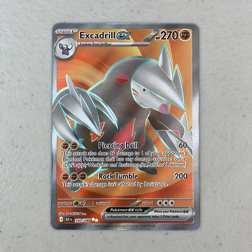 Gem Mint Excadrill Ex Black Bolt Cartas Pokemon Tcg B Excadrill Ex Inglés