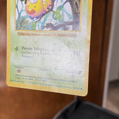Damaged Weedle Shadowless Base Set Cartas Pokemon Vintage A Weedle Inglés