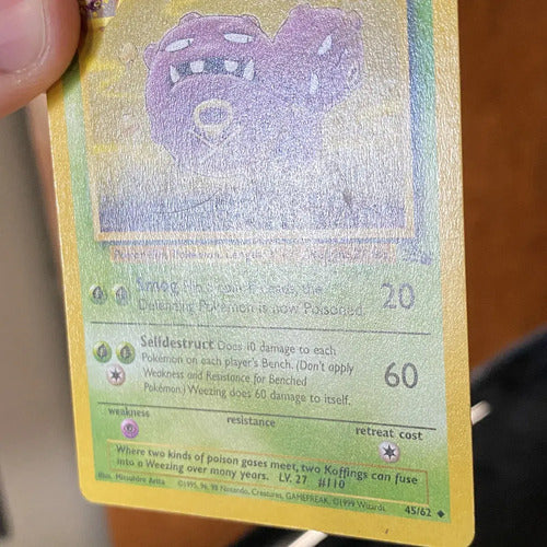 Lp Weezing Fossil Cartas Pokemon Tcg Vintage B Weezing Inglés