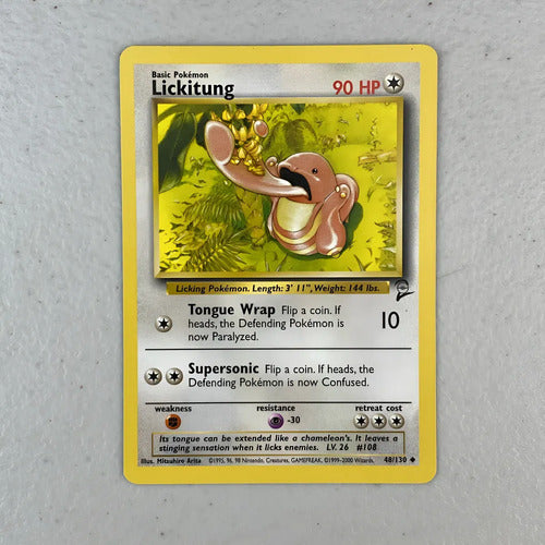 Near Mint Lickitung Base Set 2 Cartas Pokemon Tcg Vintage Lickitung Inglés