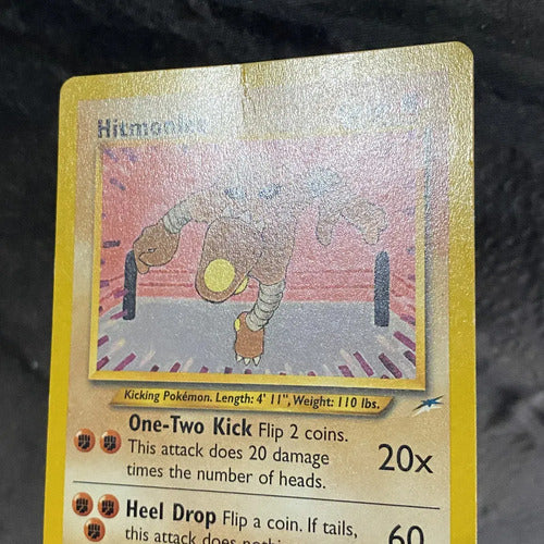 Damaged Hitmonlee Neo Destiny Cartas Tcg Pokemon Vintage Hitmonlee Inglés