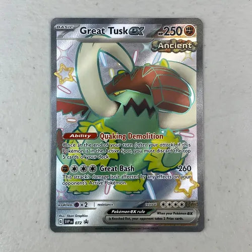 Mint Great Tusk Ex Full Art Paldean Fates Cartas Pokemon Tcg Great Tusk Ex Inglés