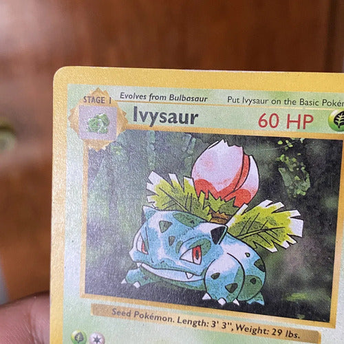 Damaged Ivysaur Shadowless Base Set Cartas Pokemon Tcg Ivysaur Inglés