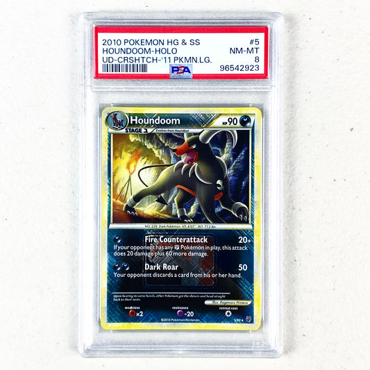 PSA 8 Houdoom Crosshatch Holo Pokemon League