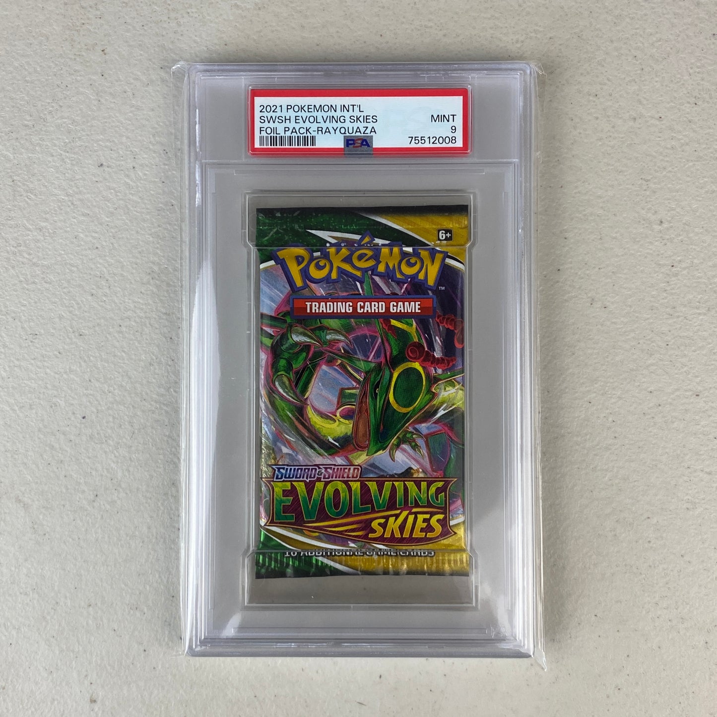 PSA 9 Evolving Skies Booster Pack - Rayquaza