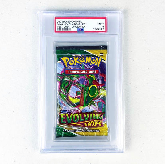 PSA 9 Evolving Skies Booster Pack - Rayquaza