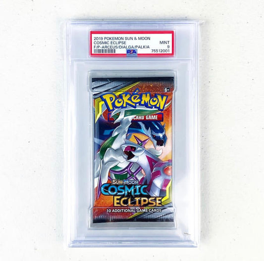 PSA 9 Cosmic Eclipse Booster Pack - Arceus, Dialgia & Palkia