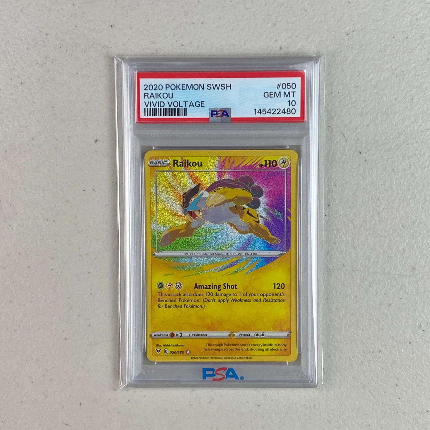 PSA 10 Raikou Amazing Rare Vivid Voltage