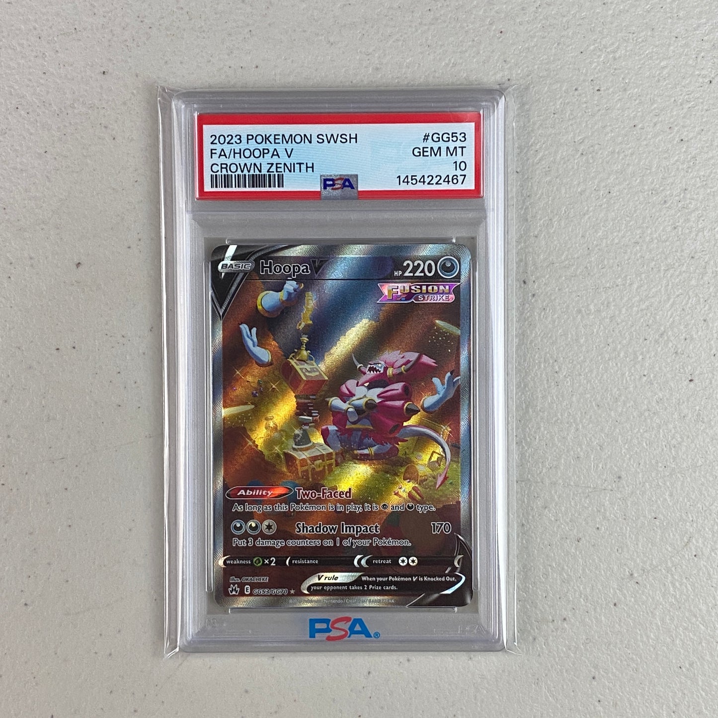 PSA 10 Hoopa V Crown Zenith Alternate Art