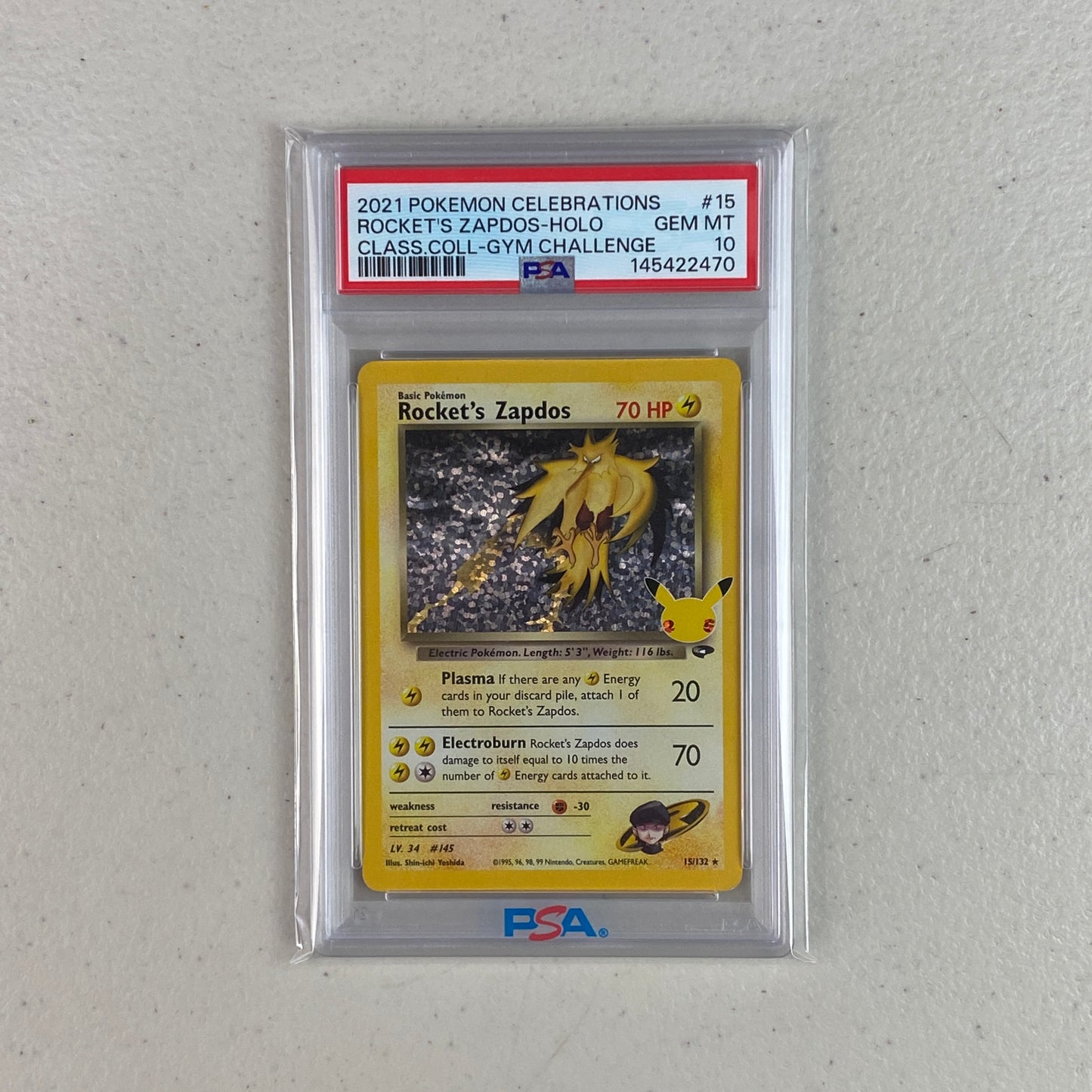 PSA 10 Rockets Zapdos Celebrations Classic Collection