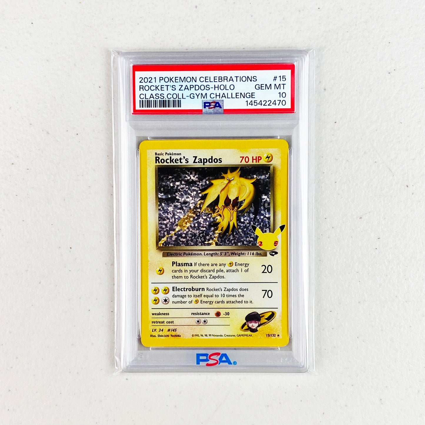 PSA 10 Rockets Zapdos Celebrations Classic Collection