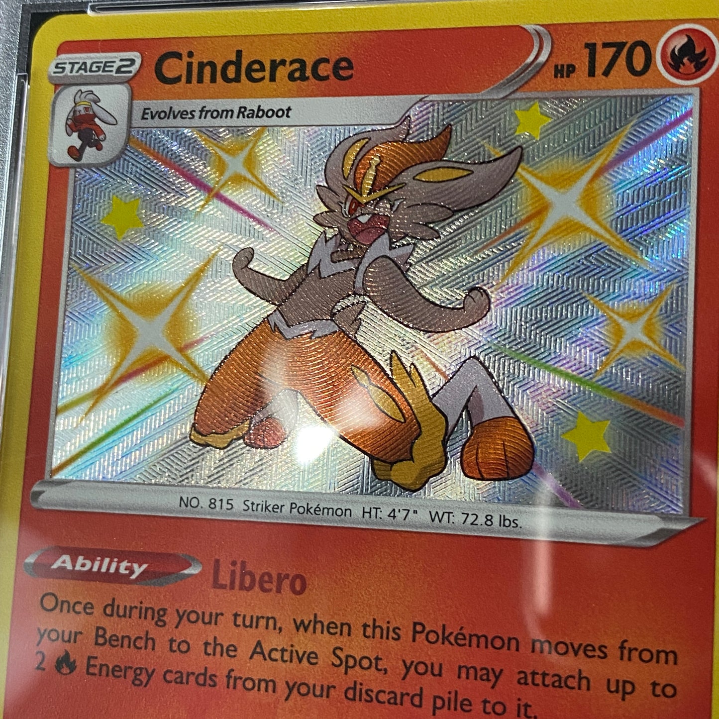 PSA 9 Cinderace shiny Shining Fates