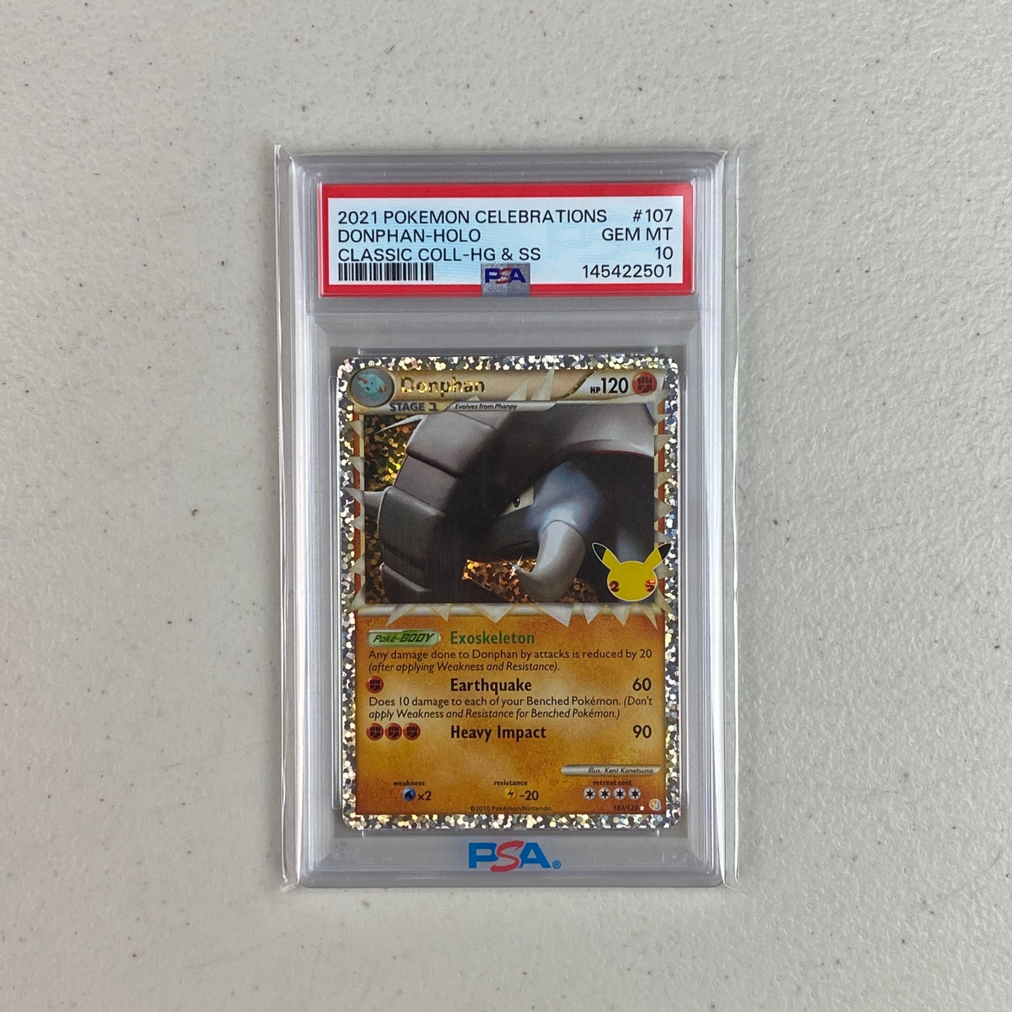 PSA 10 Donphan Prime Celebrations Classic Collection