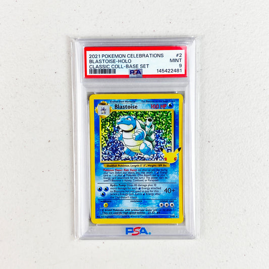 PSA 9 Blastoise Celebrations Classic Collection (arte de base set)