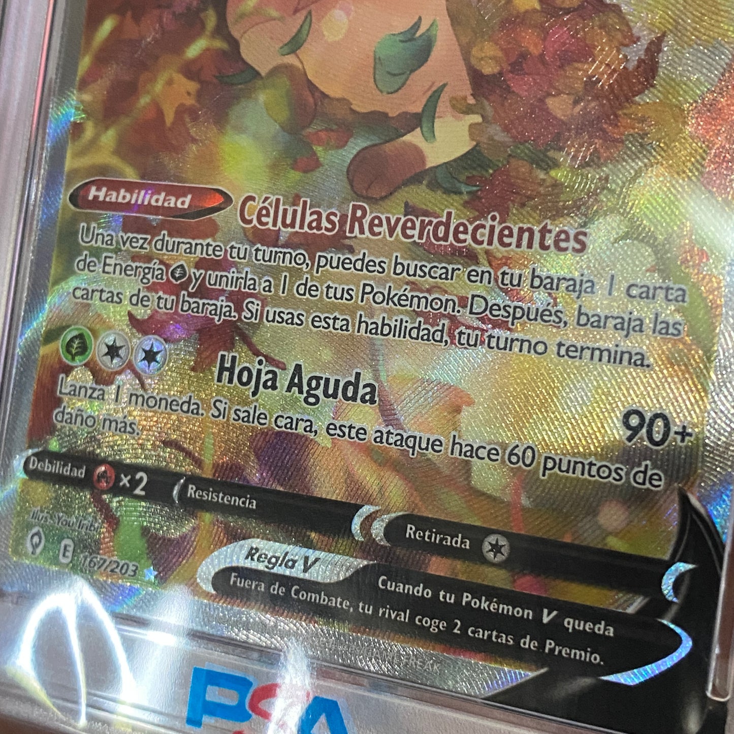 ESPAÑOL PSA 8 Leafeon V Alternate Art Evolving Skies