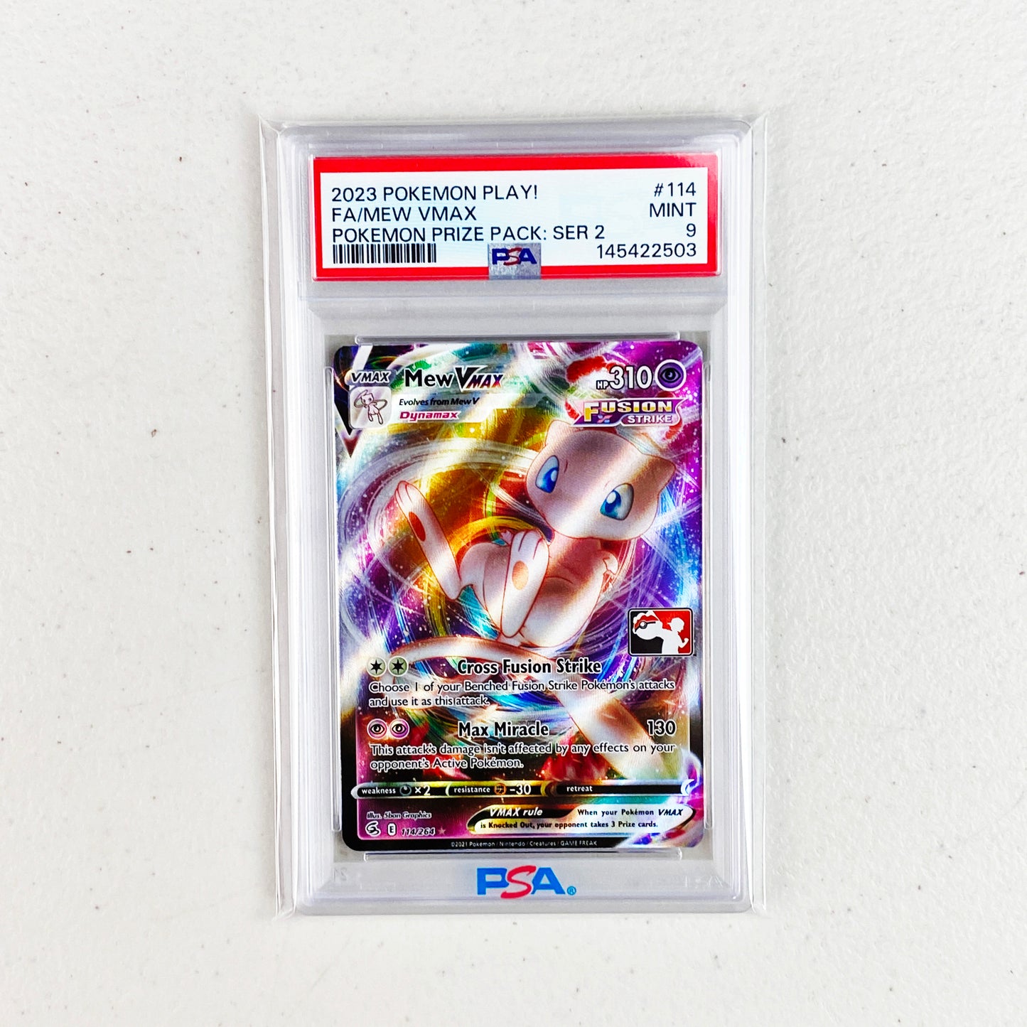 PSA 9 Mew VMAX Prize Pack Series