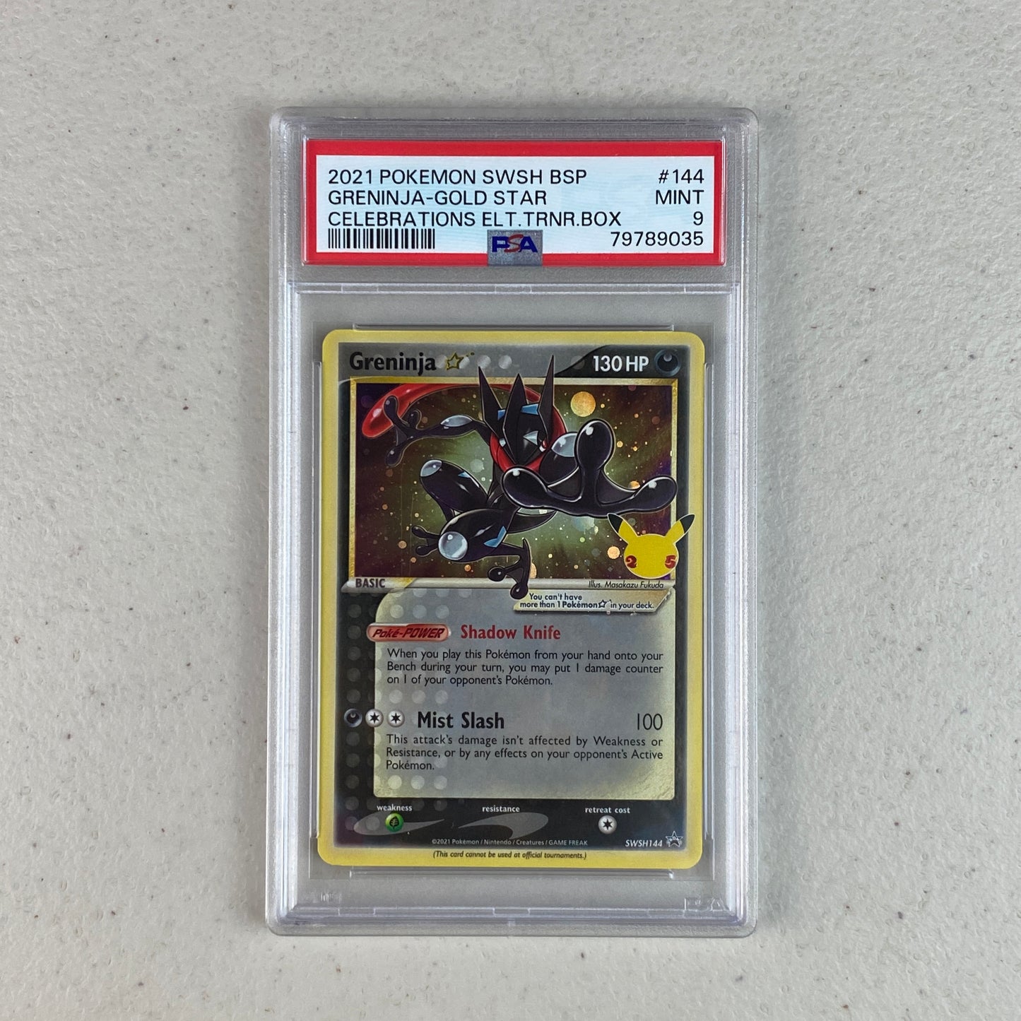 PSA 9 Greninja Gold Star Promo Celebrations