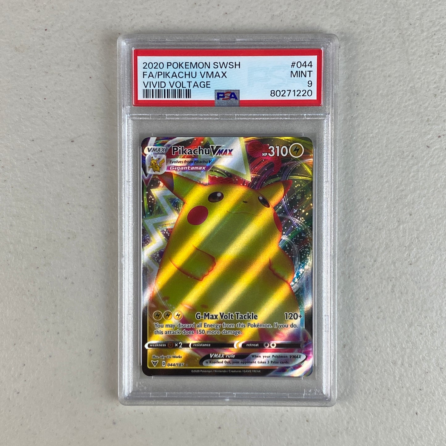 PSA 9 Pikachu VMAX Vivid Voltage