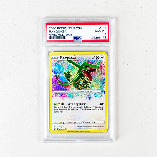 PSA 8 Rayquaza Amazing Rare Vivid Voltage