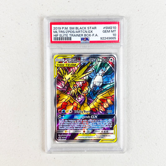 PSA 10 Moltres Zapdos y Articuno GX Promo