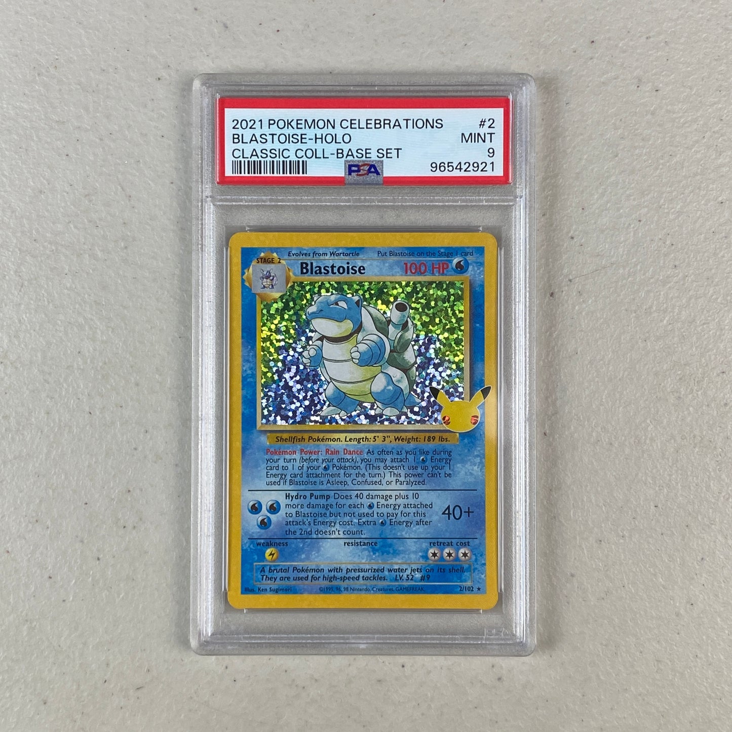 PSA 9 Blastoise Celebrations