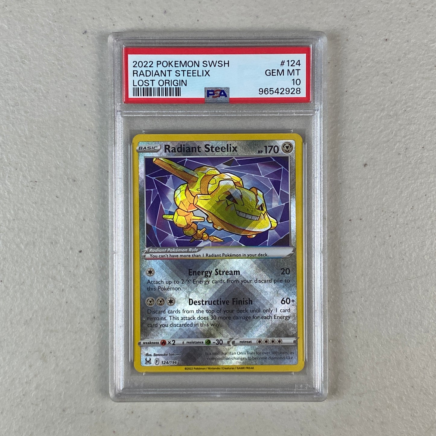 PSA 10 Radiant Steelix Lost Origin