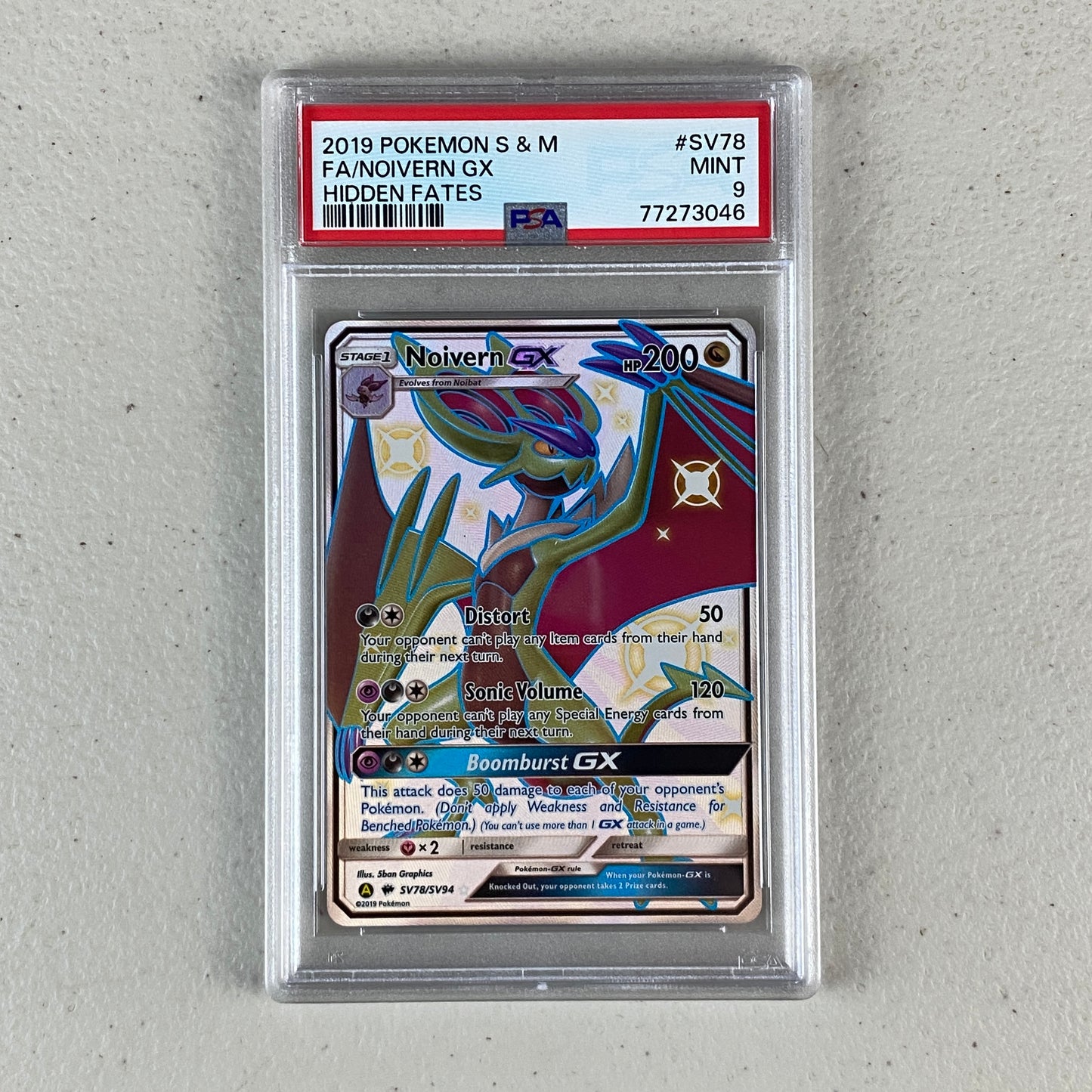 PSA 9 Noivern GX Hidden Fates