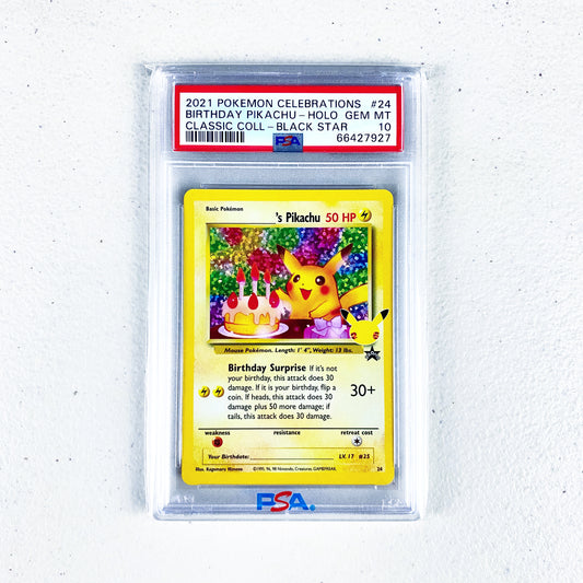 PSA 10 Birthday Pikachu del set Celebrations